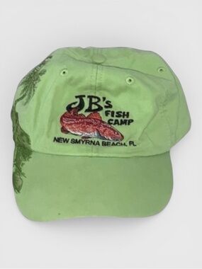 504 10/$50🏄🏻‍♀️ Adams JB’s Fish Camp New Smyrna Beach Baseball Cap Hat